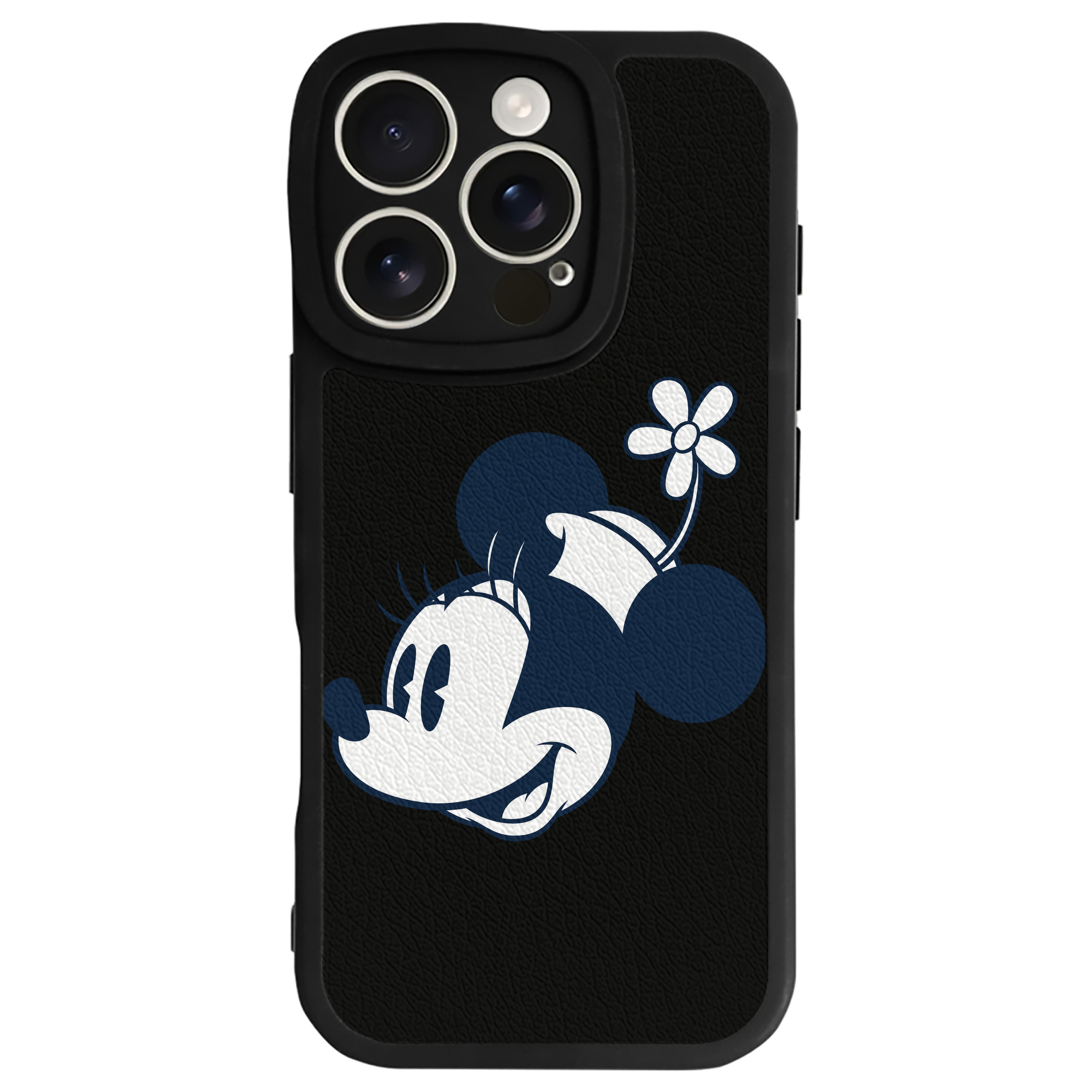（画像用） ミッキーマウス Mickey Mouse 【iPhone 16シリーズ対応】シリコンスマホケース（レザー調） 材質：シリコン